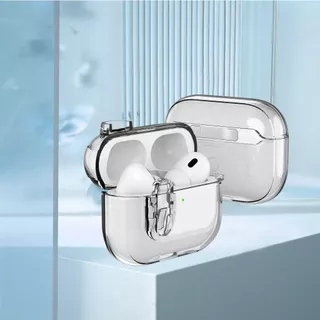 เคสแอร์พอด Pro3 (AirPods4) รุ่นที่ 4 3 2 1 Proเคสใส เคสโปรงใส ฝาครอบ คลิปล็อค (Model.21)