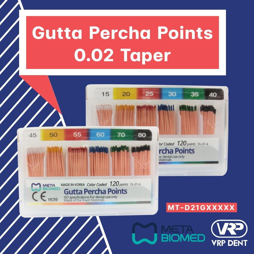 Gutta Percha Points ISO 0.02 Taper 120 points MT-D21GXXXXX
