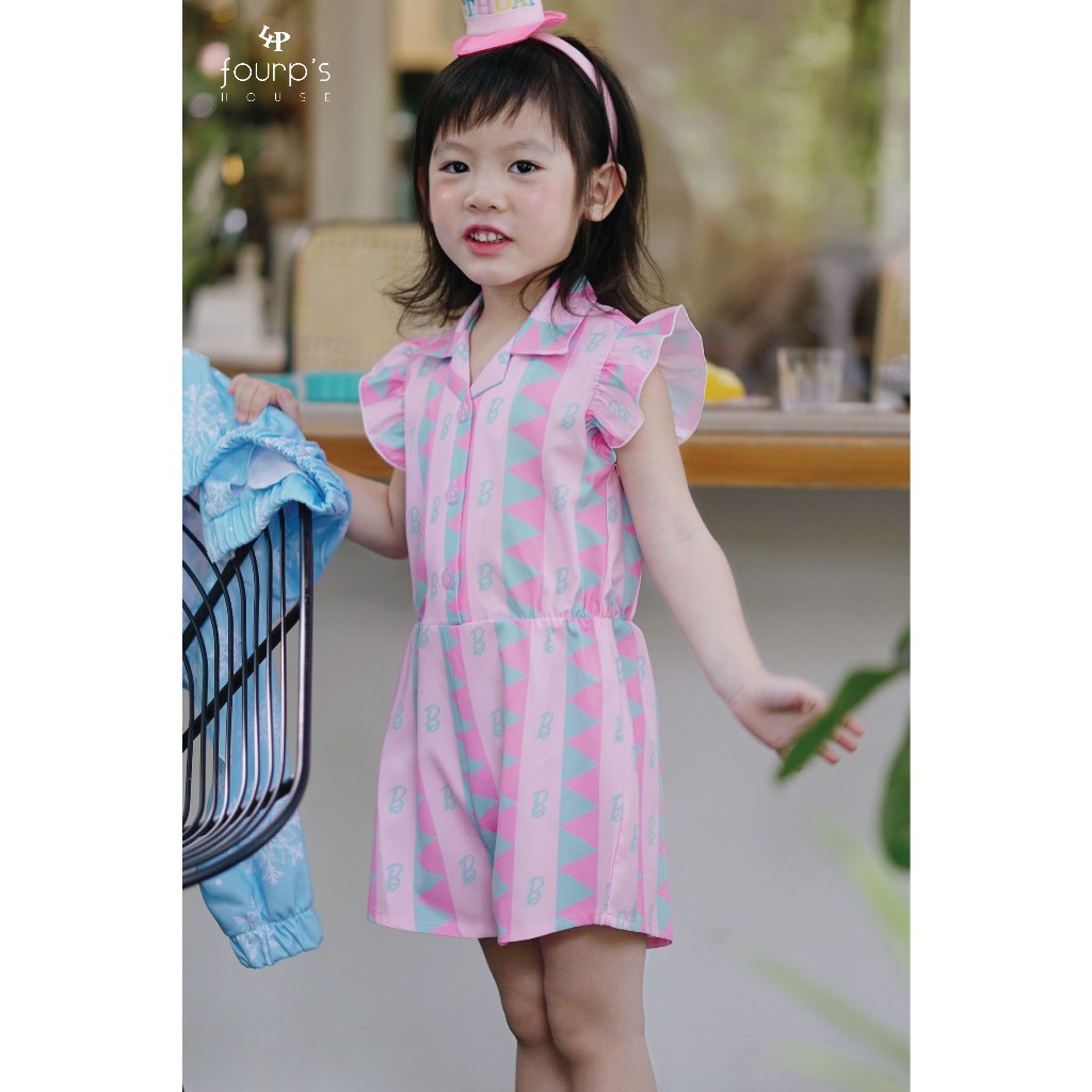 BARBIE : ESXM5010 จั๊มสูทขาสั้น ลิขสิทธิ์แท้