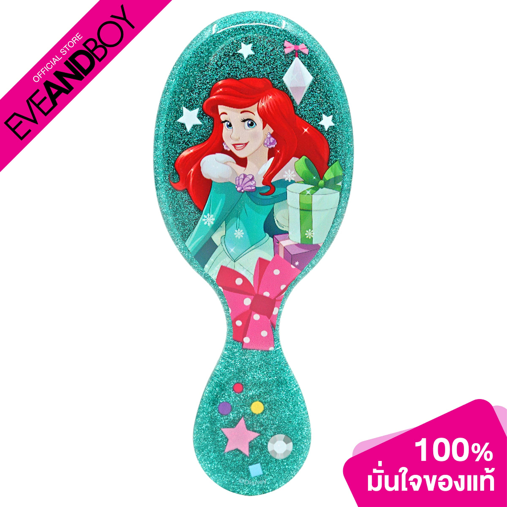 WET BRUSH Disney Glitter Ball Mini Detangler-Ariel Teal แปรงจัดแต่งทรงผม