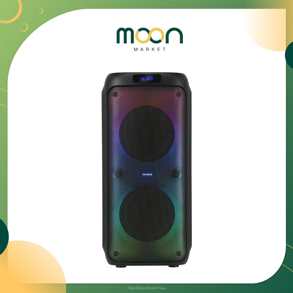 Aiwa ลำโพง PSP-808B Party Bluetooth Speaker Black | Moon Market Mall