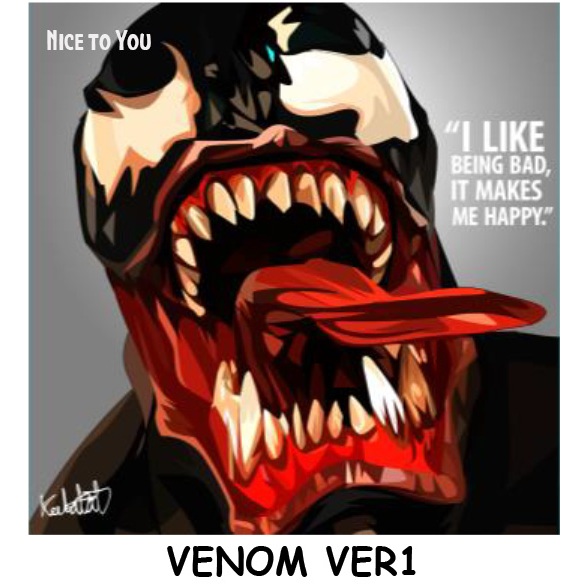 Venom เวน่อม ศึกอสรูแดงเดือด Mavel Movies, SuperHero, คาร์เนจ กรอบรูป Poster Pop art รูปภาพ ตกแต่งบ้าน ร้านค้า ติดผนัง