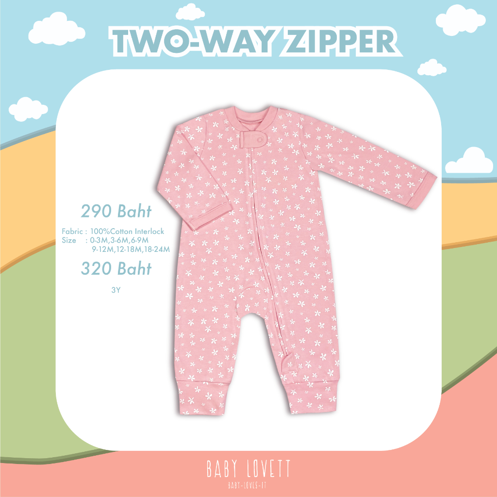 (Nov2023) Babylovett Basic - Two-Way Zipper ชุดนอนเปิดเท้า