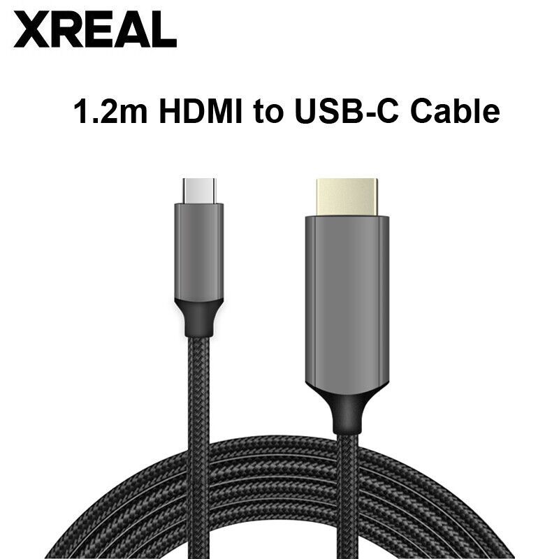 Xreal Hdmi to Type-C สายเคเบิลอะแดปเตอร์  USB-C พอร์ต C HDMI เป็น Type-C 1.2 ม. 60Hz รองรับ 4K for X