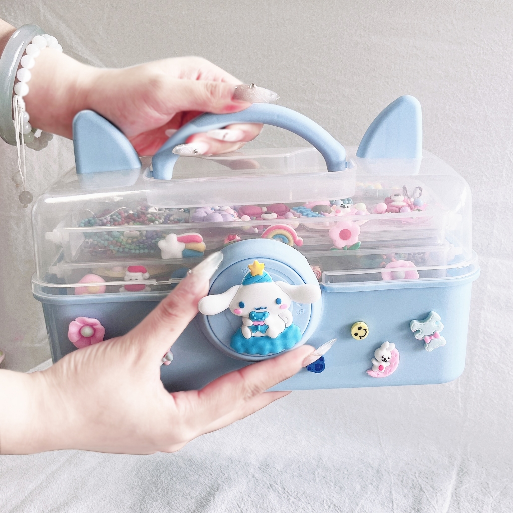กล่องDIYเด็ก diy guka ชุดทำพวงกุญแจ DIY เครื่องเขียนมีจี้ห้อยคอวัสดุคอลลาพวงกุญแจวัสดุสติกเกอร์บัญชี