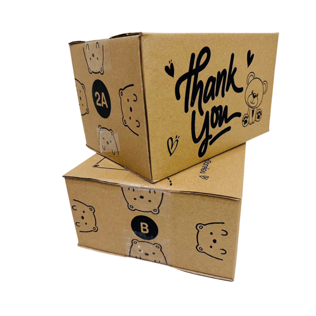 100 ใบ เบอร์ 2A B กล่องพัสดุลายหมี