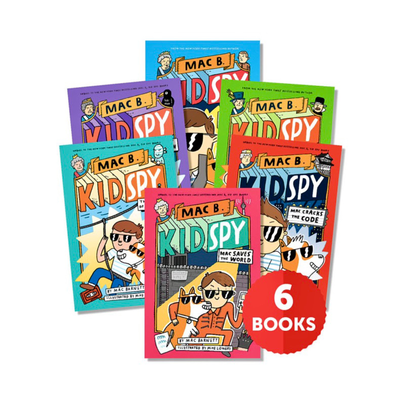 Mac B Kid Spy 1-6 Chapter Books Set, By Mac Barnett, Ages:7-10 Hardcover