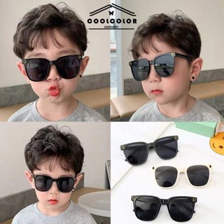 ในไทย💖แว่นกันแดดลายตัวอักษรDกรอบสี่เหลี่ยมสไตล์เกาหลีเด็กแฟช…