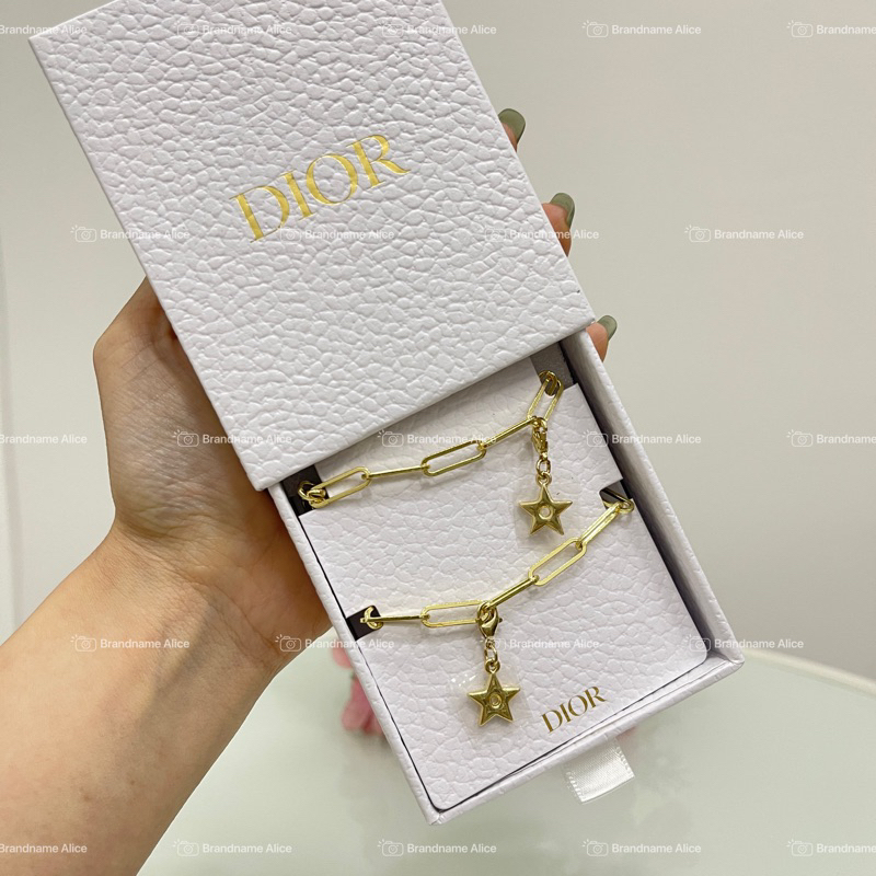 แท้💯 Dior gold phone charm ชามห้อยมีถือ สีทองอ่อน
