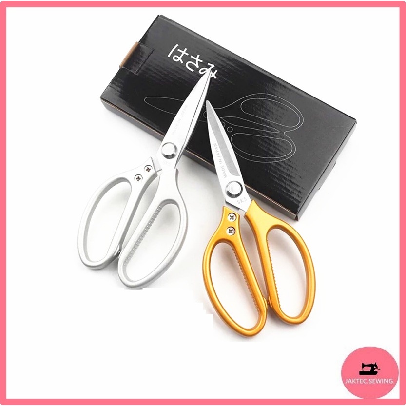กรรไกรตัดผ้า รุ่น : SK-5  ตัดด้าย กรรไกรใช้ทั่วไปได้  ขนาด 8.5 นิ้ว มี2สี สีทอง สีเงิน