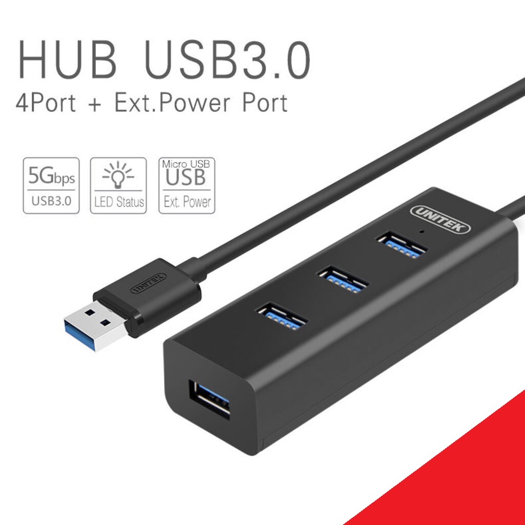 Unitek USB3.0 HUB 4 Port (HUB+Charger) Y-3089