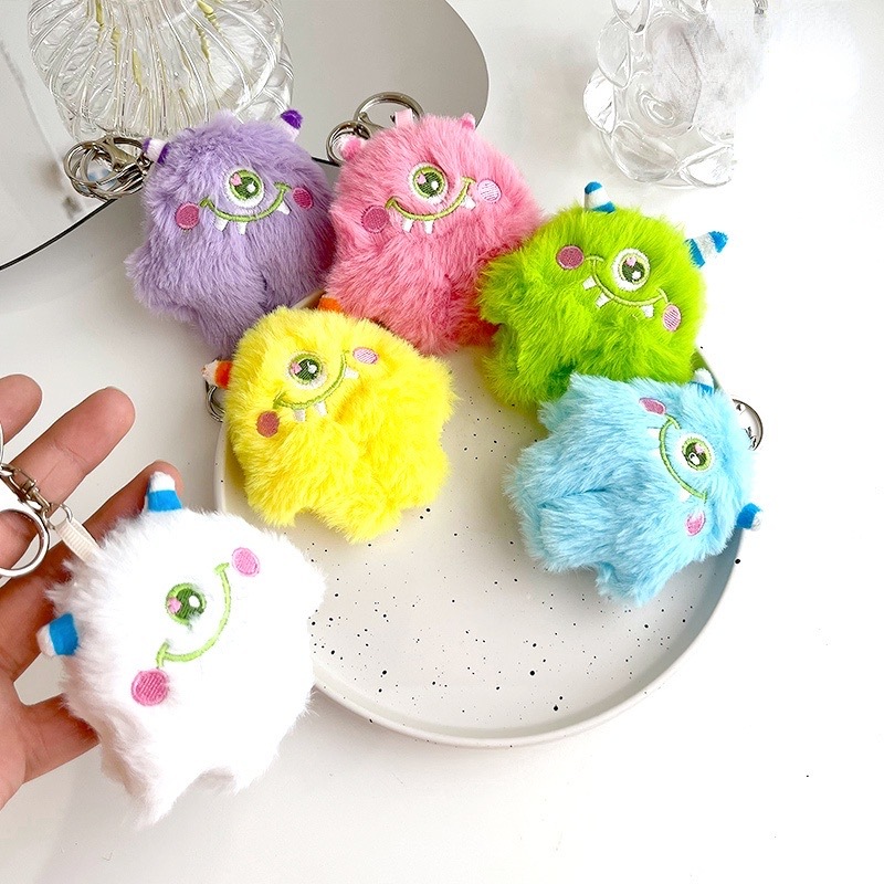 (พร้อมส่ง)CRJ116 พวงกุญแจ จี้การ์ตูนมอนสเตอร์ตาโตน่ารัก สําหรับตกแต่งกระเป๋า