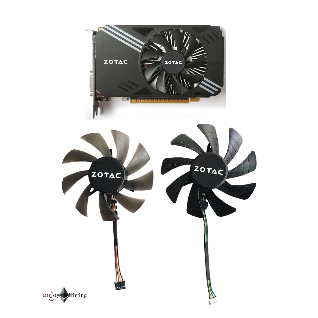 พัดลมการ์ดจอ Zotac GTX1060Mini GTX1050Ti P106-90 P106-100 graphics card fan