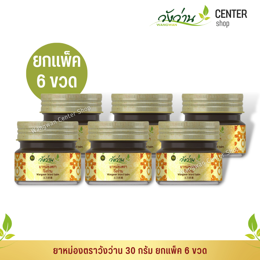 [ขายส่งยกแพ็ค 6 ขวด]ยาหม่องตราวังว่าน ขนาด 30 กรัม Wangwan Brand Balm