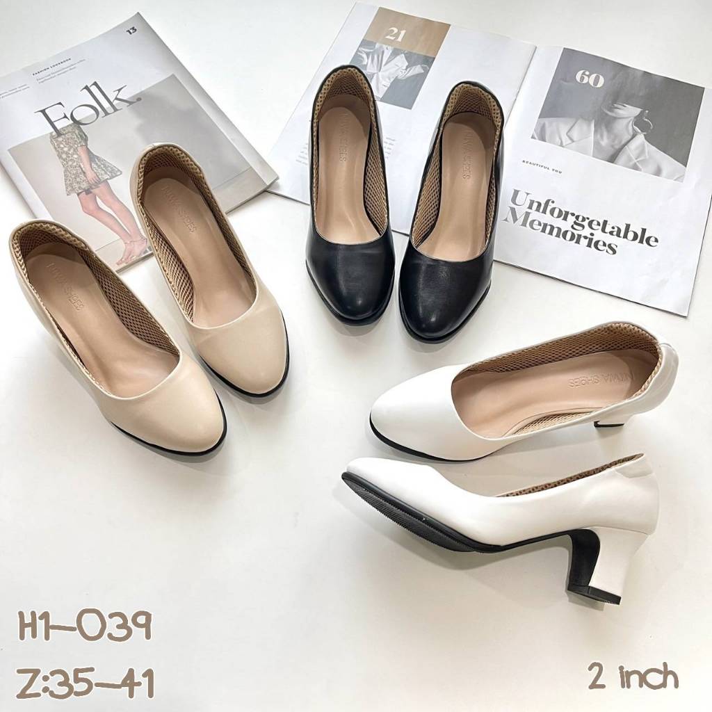 NIWA SHOES คัทชู รองเท้าใส่ทำงาน คัทชู สาวๆวัยทำงานไม่ควรพลาด รุ่นนี้หนังนิ่มใส่สบายสุดๆ รหัสสินค้า H1-039