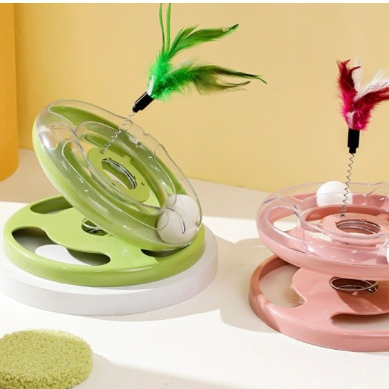 Mj-shop - รางบอลสปริงโยกเยกของเล่นน้องแมว