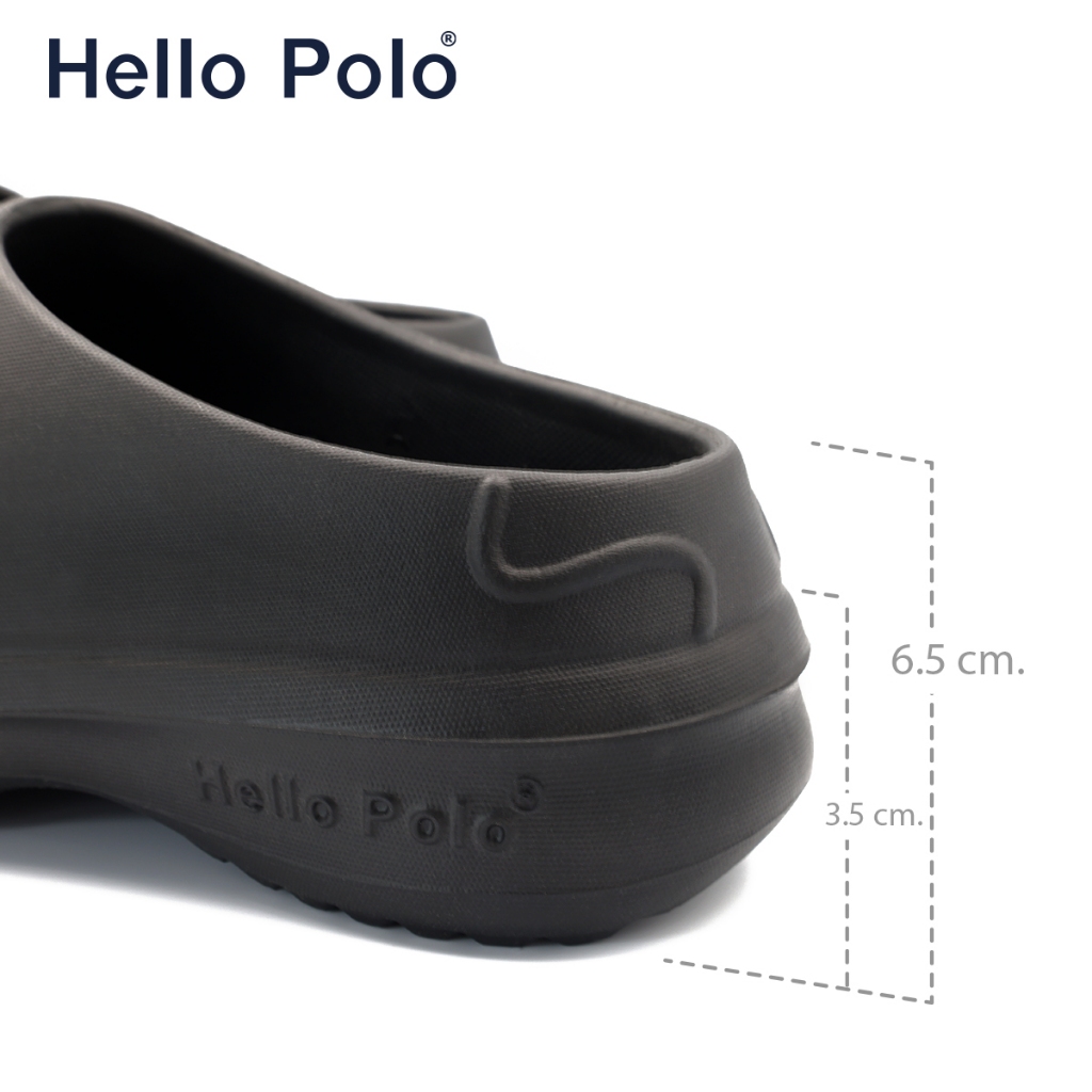 Hello Polo รองเท้าแตะ รองเท้าคัทชู EVA พื้นหนา พื้นนิ่ม กันลื่น แฟชั่นผู้หญิง เหมาะกับพยาบาล HP8009