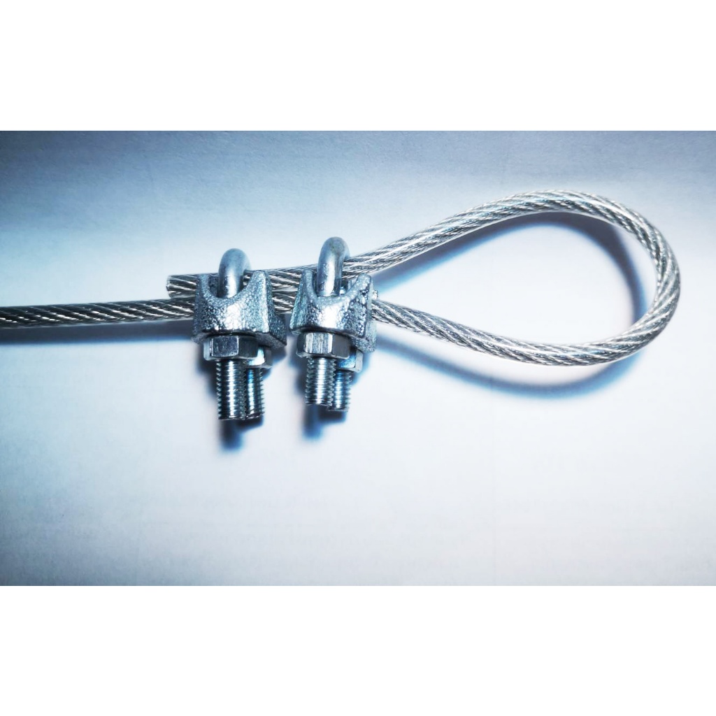 กิ๊ป คลิปล็อคสลิง 5 มม. 8 ชิ้น 8 Pcs. Wire Rope Sling Clip for Wire Rope 5 mm. Galvanize Steel กิ๊ปจับสลิง 5 มม. 8 ชิ้น - รูปที่ 2