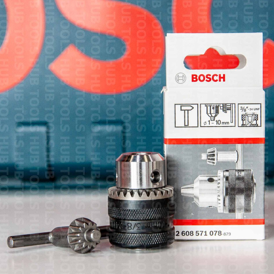 หัวจับดอกBoschขนาด 1-10 มม. (3หุน) (รูในหรือรูเกลียว 3/8") รหัส 2608571078 (ของแท้)