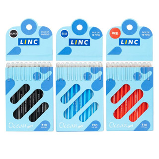 (แพค10 แท่ง) Linc Ocean Jel ปากกาหมึกเจล เส้นเล็กขนาด 0.5 mm…