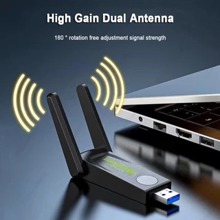 Actual ตัวรับสัญญาณการ์ดเครือข่ายเครื่องส่งสัญญาณ WiFi 2.4Gไร้สายUSB3.0 อะแดปเตอร์WiFi 1800M เหมาะสำหรับคอมพิวเตอร์เรา