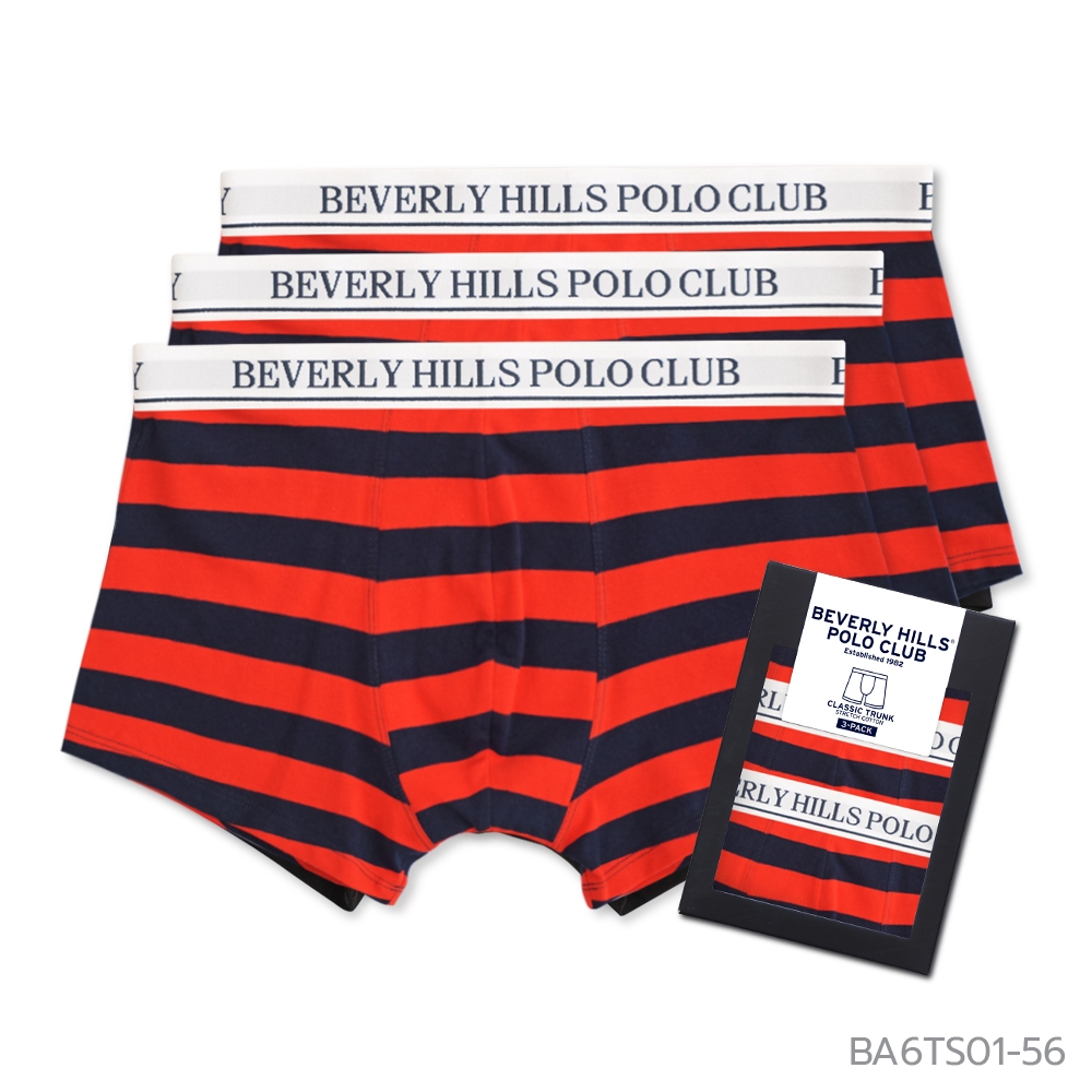 BEVERLY HILLS POLO CLUB SIGNATURE "BEVERLY HILLS POLO CLUB" ELASTIC WAISTBAND กางเกงชั้นในชายCLASSIC TRUNK รุ่น BA6TS01