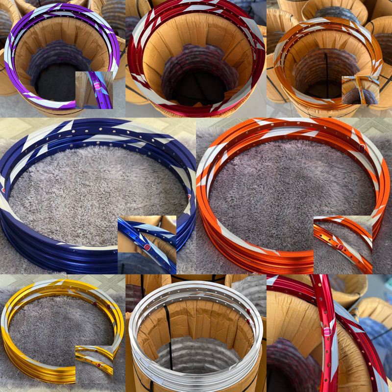 วงล้อสายฟ้าทรงเองานเกรดเอสวย1.4-17 1คู่=2 ข้าง มีหลายหลายสีให้เลือก