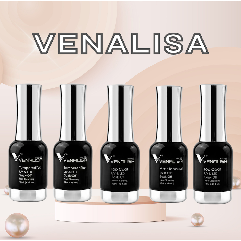 VENALISA Top Coat / Base Coat / Top กระจก / Primer / Top Matte ของแท้ เบส ท็อป 12ML