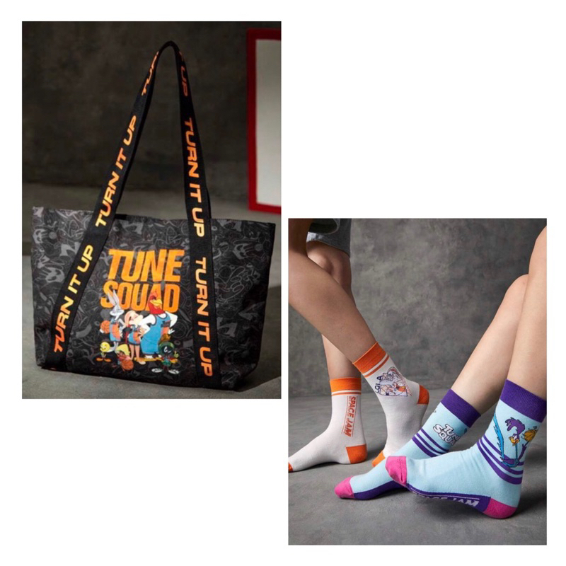 เซ็ตถุงเท้าข้อยาว กระเป๋าสะพาย ลูนีย์ตูนส์ (สินค้างานลิขสิทธิ์แท้100% X Looney Tunes) SPACE JAM : A NEW LEGACY