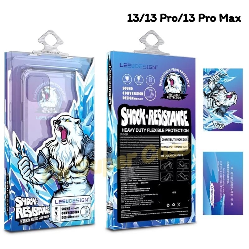 LEEU DESIGN ของแท้💯% เคส สำหรับ iPhone 13/13 Pro/13 Pro Max เคสกันกระแทก หลังใส  [ พร้อมส่ง TH ]