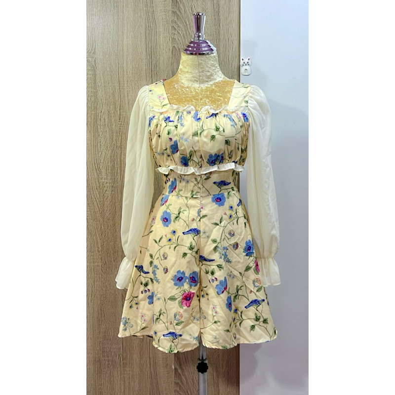 จั้มกางเกงขาสั้น ขยุ้มอกทางเจ้าหญิง ป้าย p’pream shop