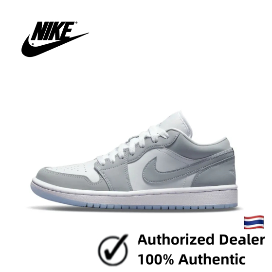 ของแท้ 100 % Nike Air Jordan 1 low wolf grey สีเทาขาว