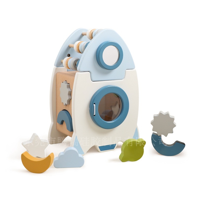 ของเล่นไม้ Wooden Activity Cube Busy Cube กล่องกิจกรรม