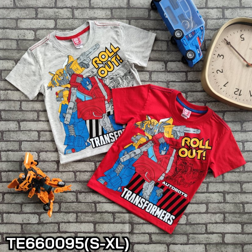 เสื้อยืดคอกลมเด็กผู้ชาย (Ksh)ไซร์ S-XL อายุ 4-12ปี Ksh