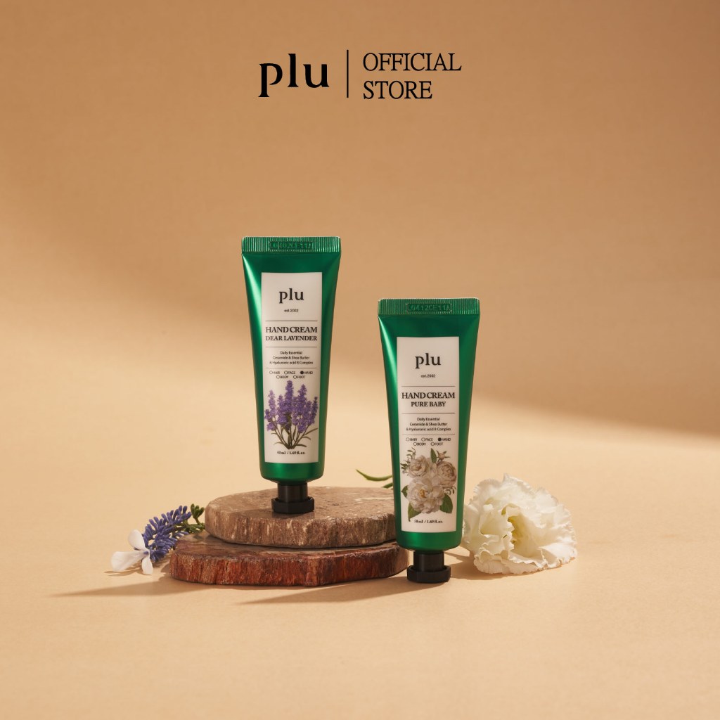 PLU HAND CREAM DUO SET (แฮนด์ครีมบำรุงผิวมือ เติมความชุ่มชื้น ไม่ทำให้ผิวแห้งหยาบกร้าน)