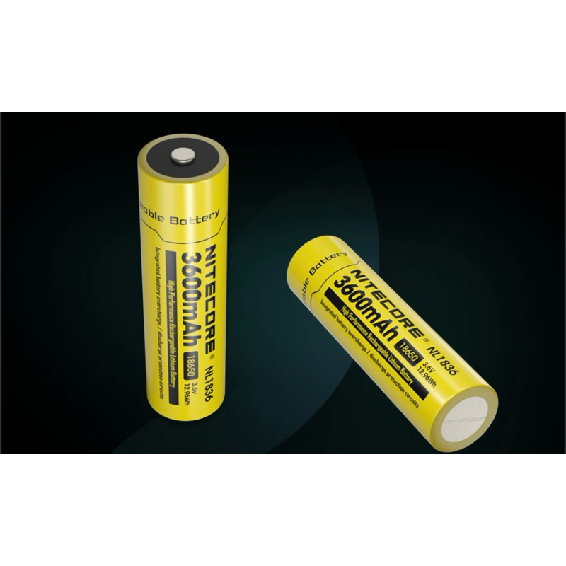 ถ่านชาร์จ Nitecore NL1836(18650) 3600mAh 3.6V ของแท้ 1 ก้อน