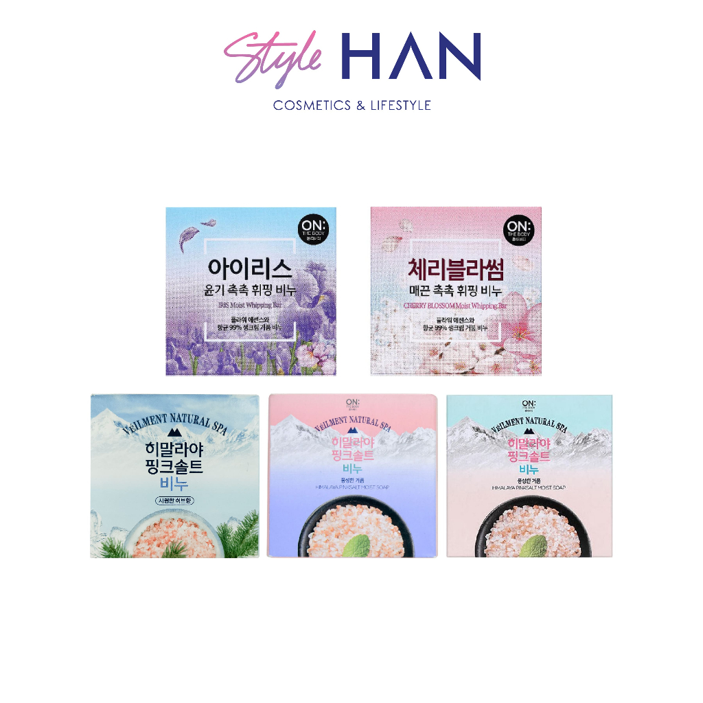On The Body Veilment Spa Pink Salt Moist Soap สบู่เกลือหิมาลัยสีชมพูอุดมด้วยแร่ธาตุจำนวนมาก