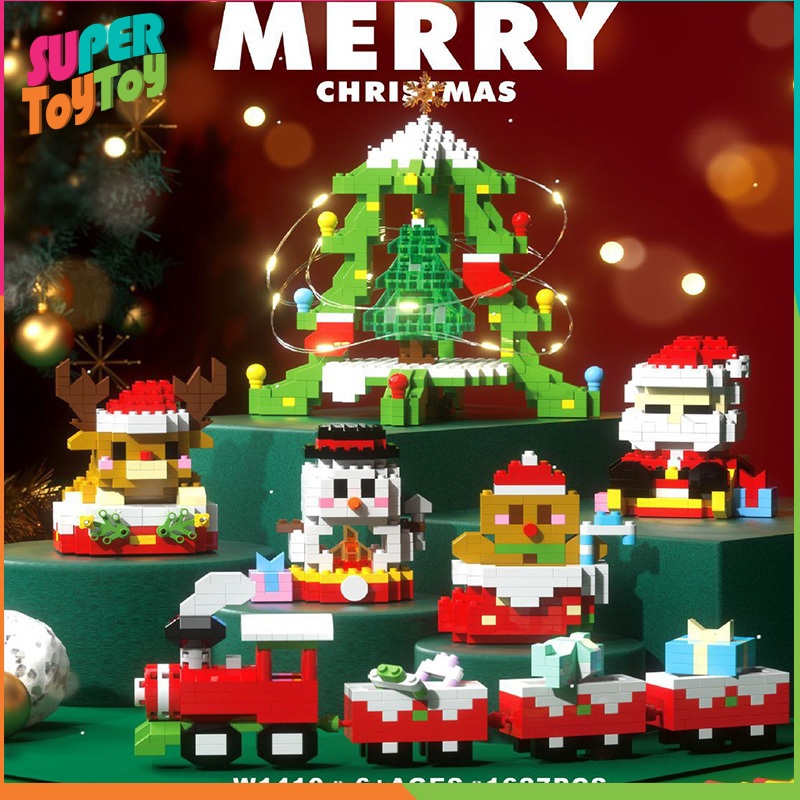 เลโก้นาโน เลโก้จิ๋ว ต้นคริสต์มาส christmas tree คริสมาสต์ของตกแต่ง ซานตาคลอส ของขวัญคริสต์มาส