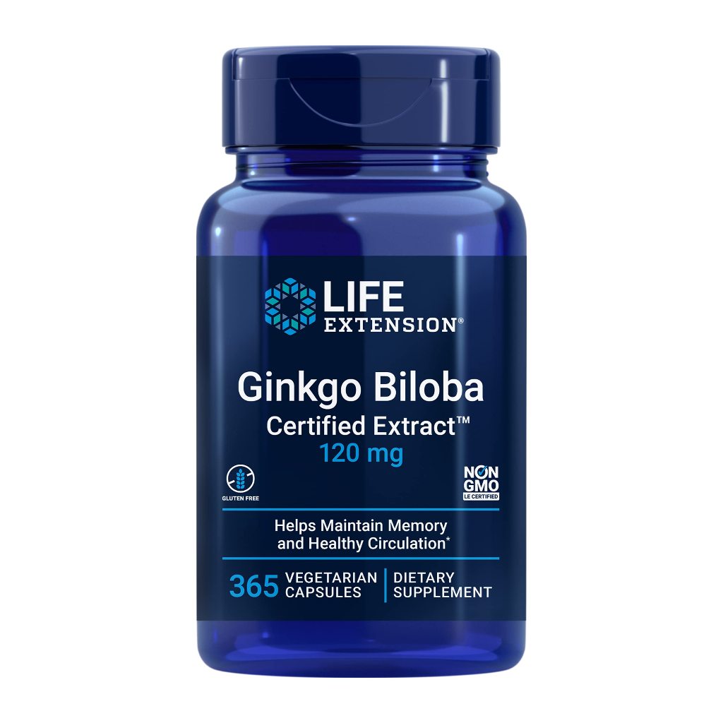 Ginkgo Biloba Certified Extract™ ใหม่ยังไม่แกะ ซื้อจาก iherb ทักถามรายละเอียดได้