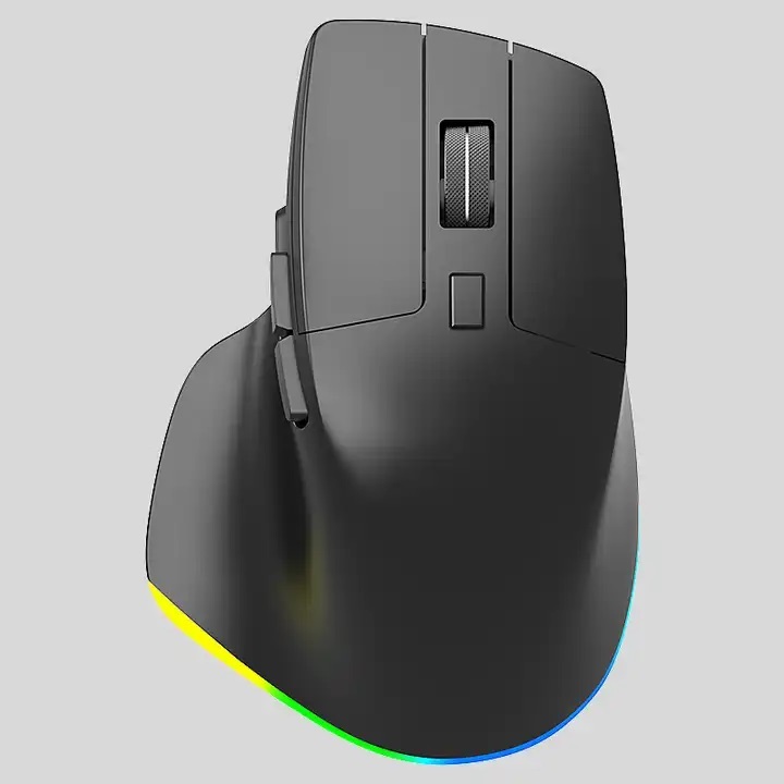 Gaming 2.4G+ Bluetooth Mouse Computer DPI 1600-2400 Rechargeable Mouse 7d RGB Backlit Ergonomic Wire