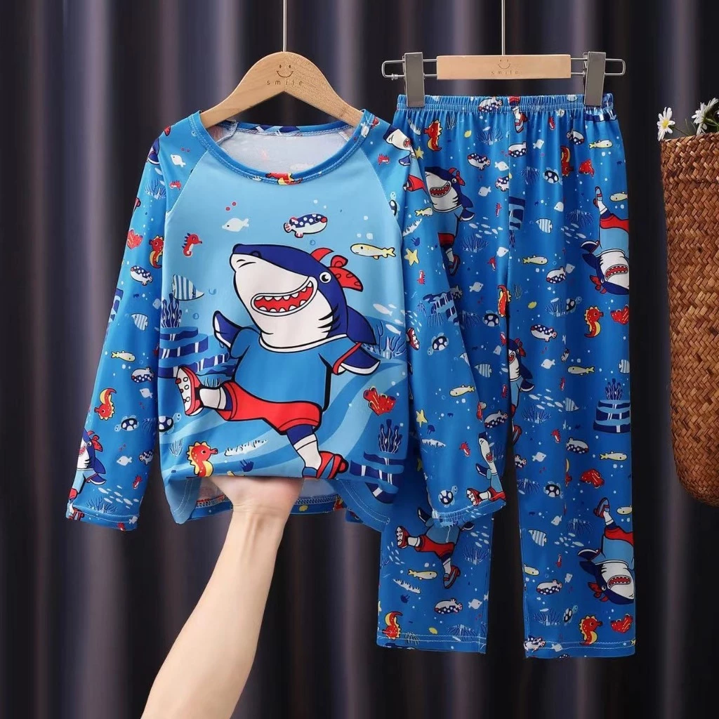 ชุดนอนเด็กเซตแขนยาวขายาว ลายน่ารักสีสันสดใส นื้อผ้านุ่มใส่สบาย thumbnail 8