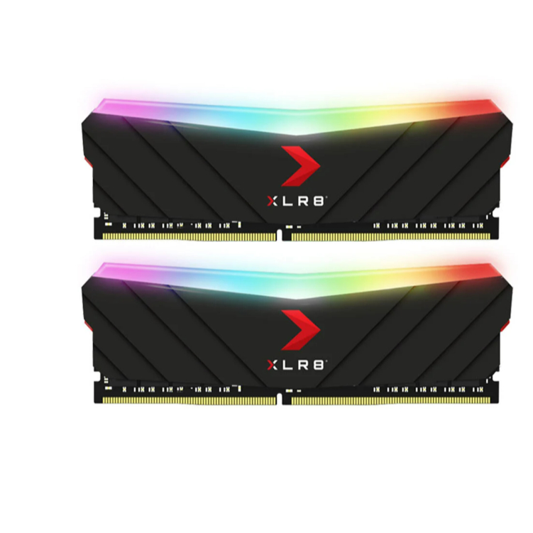PNY 32GB (16GBx2) DDR4 3200MHz RAM (หน่วยความจำ) PNY XLR8 GAMING EPIC-X RGB (MD32GK2D4320016XRGB)