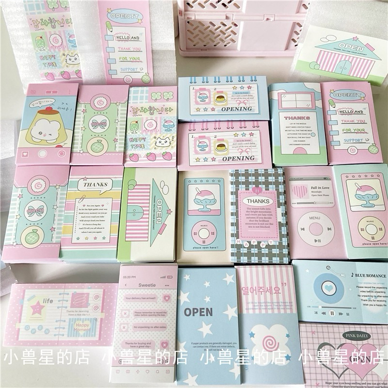 🤍🍥พร้อมส่ง!สติกเกอร์ซีล แพค20ชิ้น คละลาย แปะพัสดุ แพคการ์ด ลายน่ารัก เกาหลี