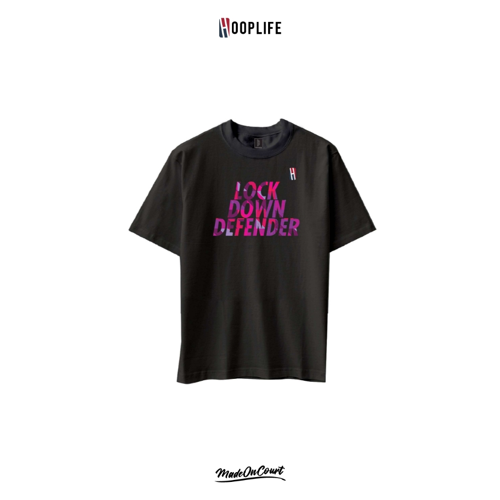 เสื้อยืดแฟชั่น เสื้อยืดแนวสตรีท HoopLife Iconic Tee V.2 – LOCK DOWN DEFENDER