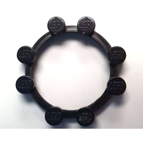 Lego part (ชิ้นส่วนเลโก้) No.bb1008 Watch Part, Case Attachment - Bezel Ring with Studs