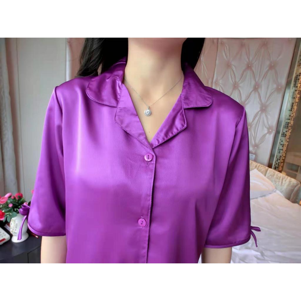 พร้อมส่งเลยจ้ชุดนอนกระโปงแขนสามส่วนใส่สบายมีหลายสีให้เลือก รูปที่ 8