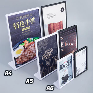 ป้ายอะคริลิคตั้งโต๊ะ A4 A5 A6 ป้ายตั้งโต๊ะ การออกแบบลายไม้