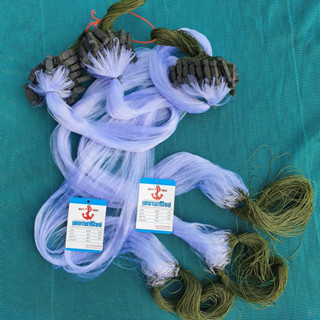 มองใยบัวดักปลา ทุ่นตะกั่วพร้อมใช้งาน ขนาดตา 1.3เซน -12เซน ลึ…