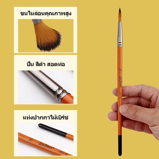 O&D Color Selected คุณภาพสูง ปากกาวาดภาพสีน้ำมัน แปรงโพรพิลีน แปรงสีน้ำ ขนไนลอน ตะขอและลวดแปรง แปรงเล็บ Hook Line Brush