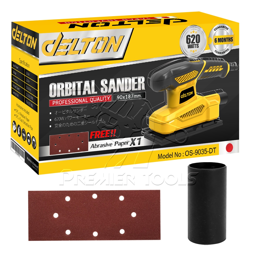DELTON เครื่องขัดกระดาษทราย (ขัดสั่น) 620W 4 นิ้ว รุ่น OS-9035-DT แถมฟรี! กระดาษทราย 1 แผ่น - รูปที่ 6